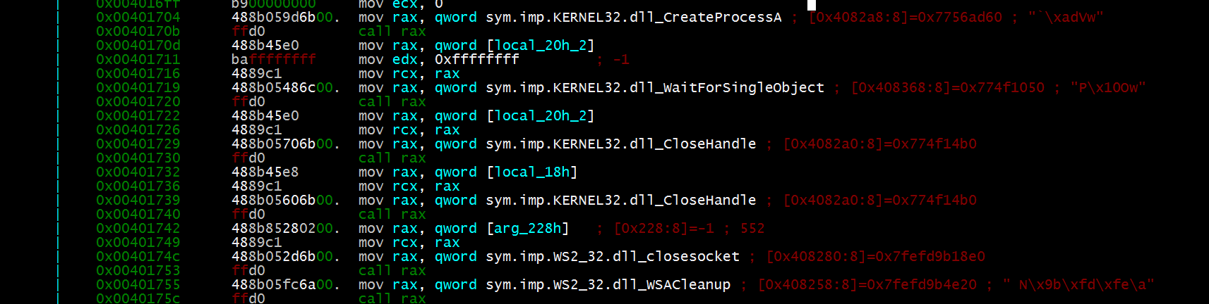 Reverse engineering x64 binaries with Radare2 - 18 (Bind and reverse shells)